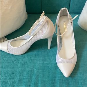 White, BCBG heels.